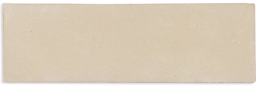 Rectangular bejmat terracotta tile glazed in soft cream