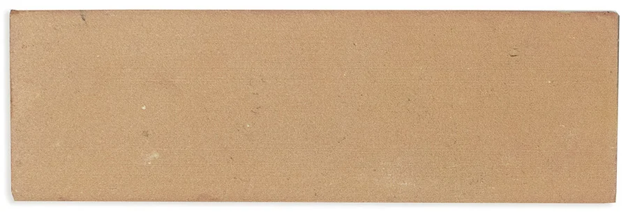 Rectangular bejmat terracotta tile glazed in warm terracotta
