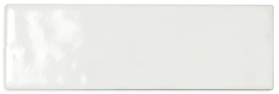 Rectangular bejmat terracotta tile glazed in off white