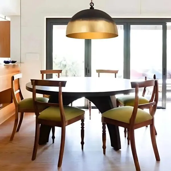 Dome pendant, round table