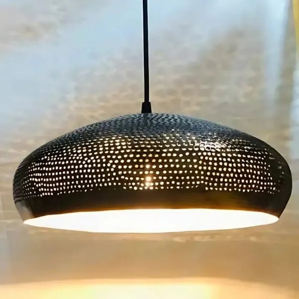 Perforated dome, lit