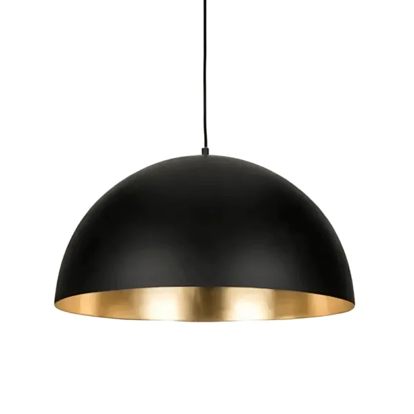 Black Dome, Gold Interior - Matte black exterior, gold-lined interior for a warm glow.