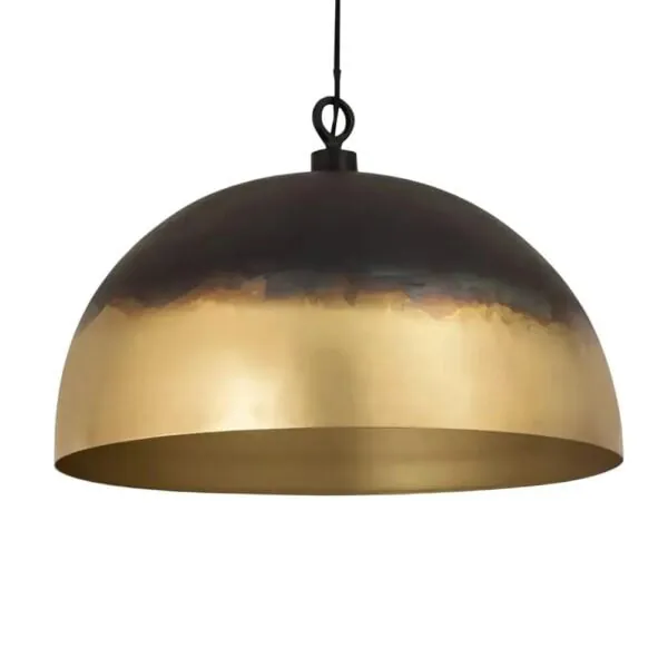 Hand-Engraved Dome - Dense engraved pattern across a rounded brass dome.