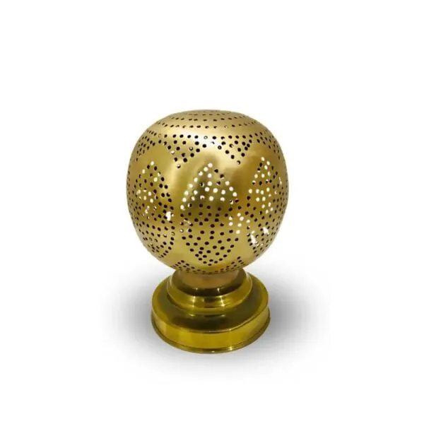 Globe Table Lamp - The same engraved sphere in a taller table format.
