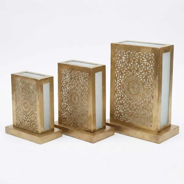 Lantern-Style Table Lamp - A tabletop piece drawing on traditional lantern form.