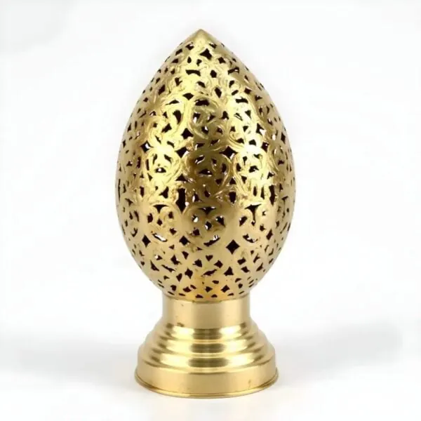 Moroccan Table Lamp - A statement piece, dense engraving base to crown.