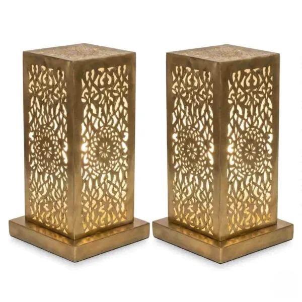 Brass Table Lamp - A classic pierced brass profile.