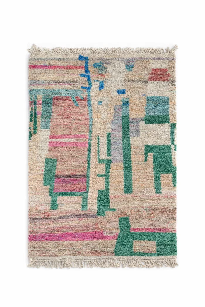 Custom-Dyed Abstract, Patchwork - A denser patchwork of abstract multicolour blocks.