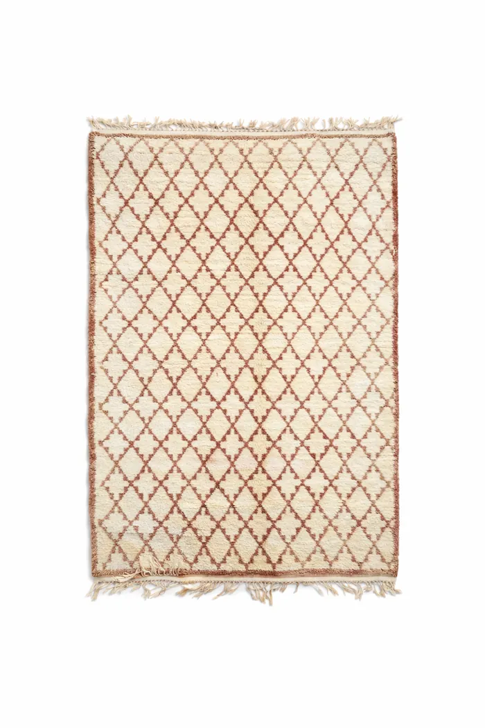 Rust Diamond Lattice - The same trellis, warmed to a rust colourway - the piece shown above.