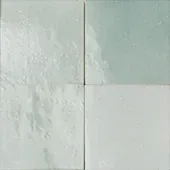 Handmade zellige tile swatch in Mist, reference 1004