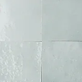 Handmade zellige tile swatch in Pale Celadon, reference 1005