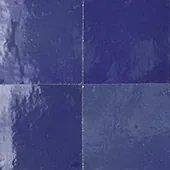 Handmade zellige tile swatch in Indigo, reference 1012