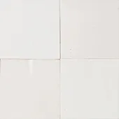 Handmade zellige tile swatch in Chalk White, reference 1018