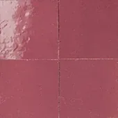 Handmade zellige tile swatch in Wine Rose, reference 1025