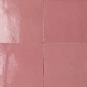 Handmade zellige tile swatch in Old Rose, reference 1026