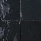 Handmade zellige tile swatch in Charcoal, reference 1038