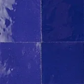 Handmade zellige tile swatch in Cobalt, reference 1042