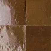 Handmade zellige tile swatch in Chocolate, reference 1057