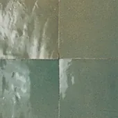 Handmade zellige tile swatch in Lichen, reference 1058