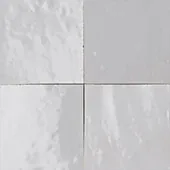 Handmade zellige tile swatch in Soft Grey, reference 1061