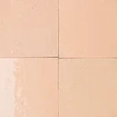 Handmade zellige tile swatch in Peach, reference 1083