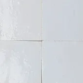 Handmade zellige tile swatch in Pearl Grey, reference 1087