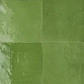 Handmade zellige tile swatch in Moss, reference 1089