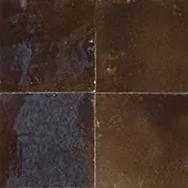 Handmade zellige tile swatch in Espresso, reference 1102
