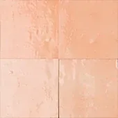 Handmade zellige tile swatch in Apricot, reference 1104