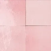 Handmade zellige tile swatch in Blush, reference 1117